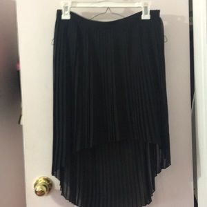 Asymmetrical black skirt